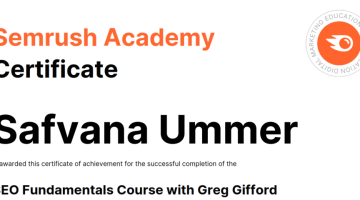 semrush academy certificate